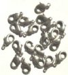 20 12mm Brushed Antique Silver Finish Lobster Claw Clasps